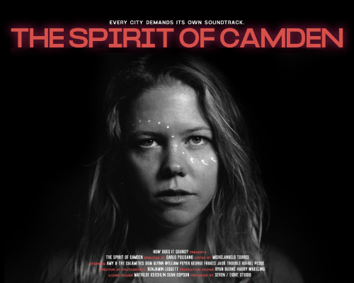 Poster del music documentary 'The Spirit of Camden' con Amy & The Calamities, talentuosa cantautrice folk